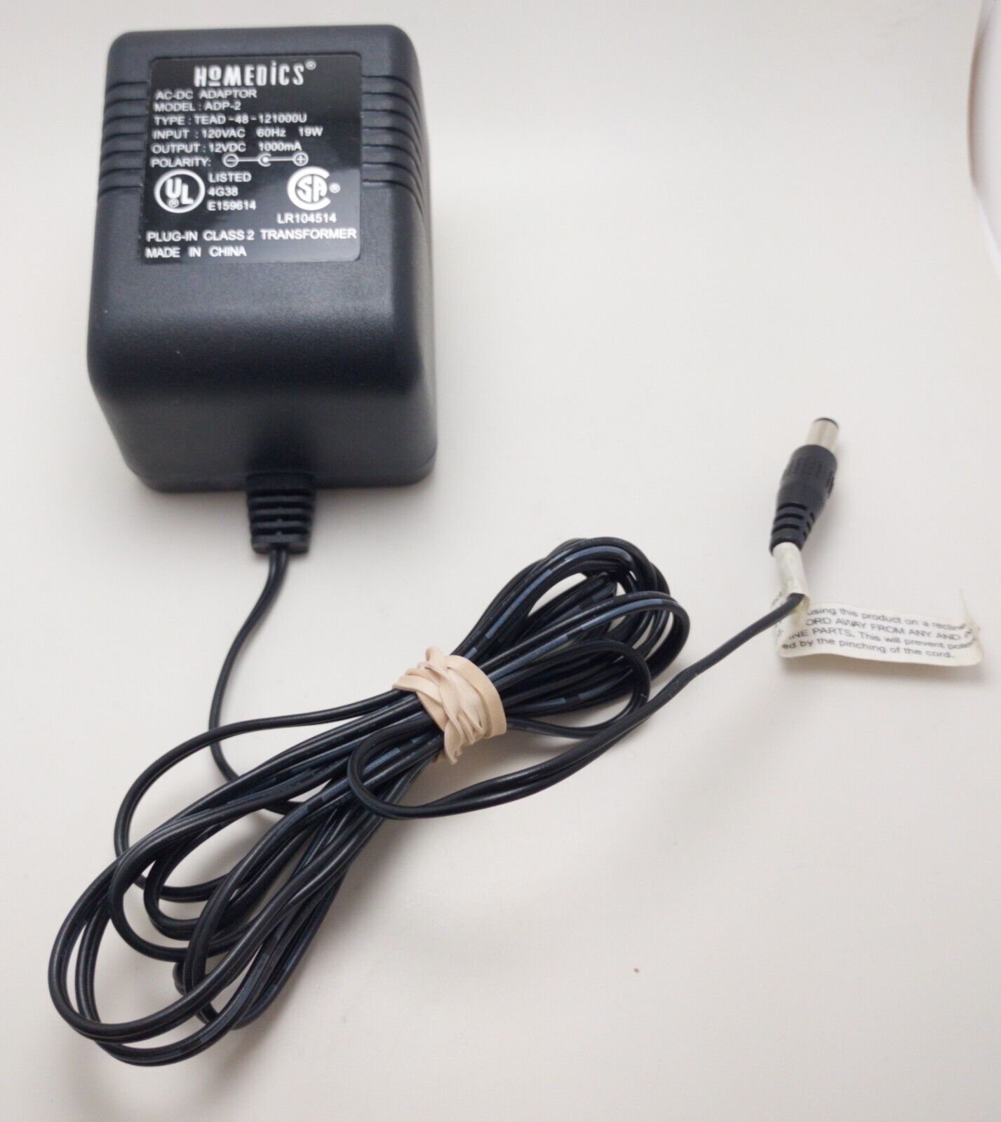 *Brand NEW* HoMEDICS In 120v Out 12VDC 1000mA Test AC-DC Adapter ADP-2 TEAD-48-121000U Power Supply